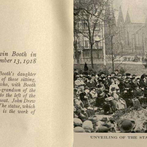 Photograph, Unveiling of the Statue of Booth in Gramercy Park, New York in Behind the Scenes with Edwin Booth