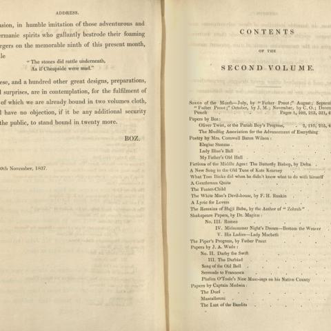 Bentley's Miscellany, Volume 2, Editor's Address by "Boz," con't.