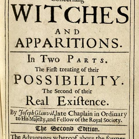 Title page for the first part of Joseph Glanvil's "Saducismus Triumphatus." BF 1581 A2 G4 1682