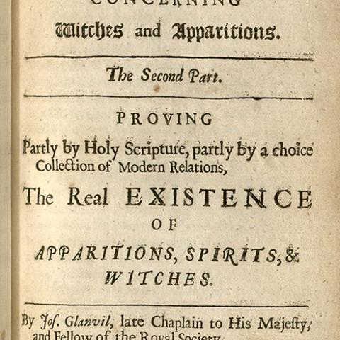 Title page for the second part of Joseph Glanvil's "Saducismus Triumphatus." BF 1581 A2 G4 1682