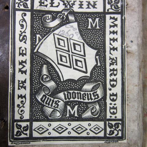 Manuscript Bible bookplate, [1260]