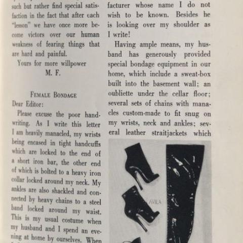 Bizarre, No. 25, pg. 57, 1958. Flagellation Collection