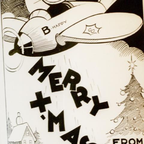 Christmas card from Otto Bessemer for William Randolph Hearst