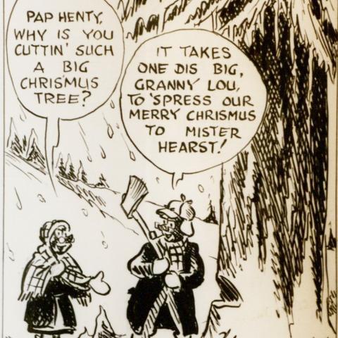 Christmas Card from Tom Little for William Randolph Hearst