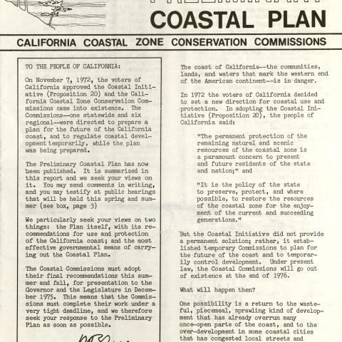 California Coastal Zone Conservation Commission newsletter