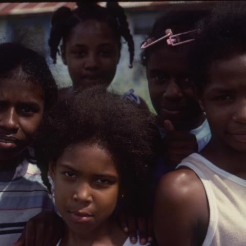 A group portrait of Bobtown children. TBC.RCH