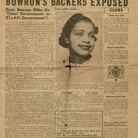 Bowron's Backers Exposed, in The Los Angeles Club Reporter, September 15, 1938