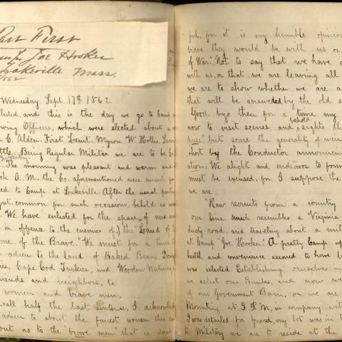 Enlistment day entry, September 17, 1862