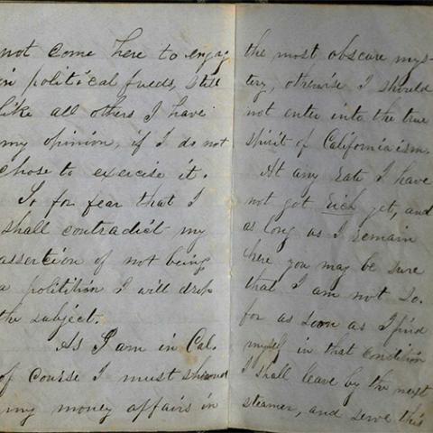 Thomas Lambert, California Gold Rush letter, 1855
