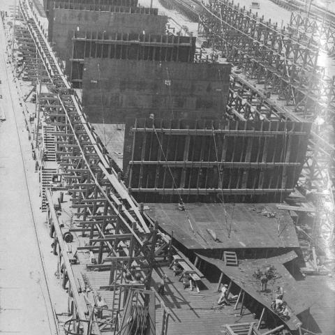 Ship under construction