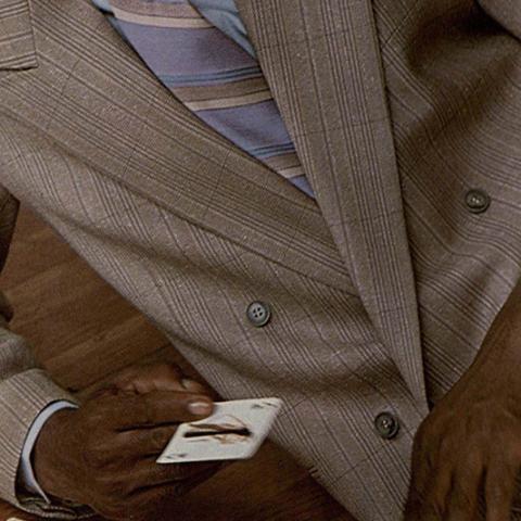 Model’s tie brings out the subtlety of his jacket’s colors, in Playboy Fashion, vol. 3-4  1982-1983