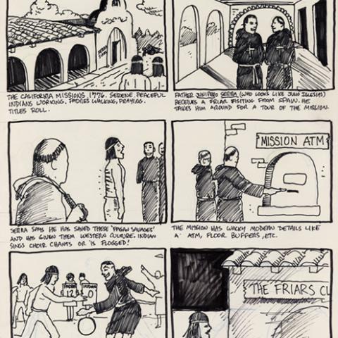 Storyboard for a proposed film of "The Mission"