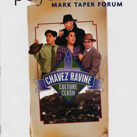 "Performances" magazine cover featuring the play Chavez Ravine, 2003