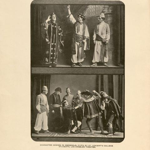 Character Scenes in Hermigild, Given by the St. Vincent's College Students, Los Angeles Theater