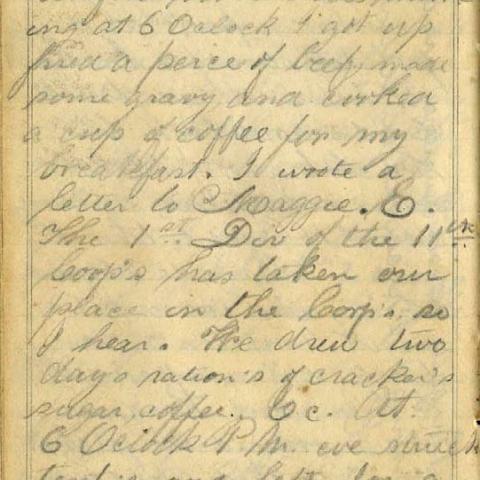 Charles H. Peterson diary entry, August 2, 186