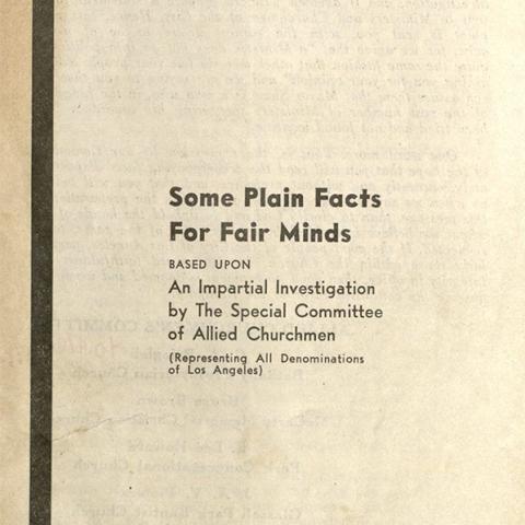 Brochure, Can Churchmen Commend and Support Frank L. Shaw for Mayor of LA