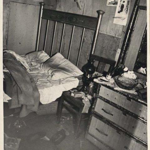 Photograph of a cluttered room