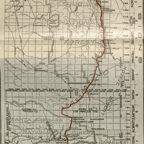 Map of the Los Angeles Aqueduct