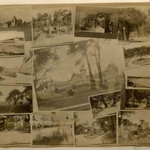 Journal page with various pictures from Hotel Del Monte