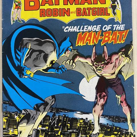 Cover of Detective Comics: Batman Robin and Batgirl “Challenge of the Man-Bat!” Issue #400