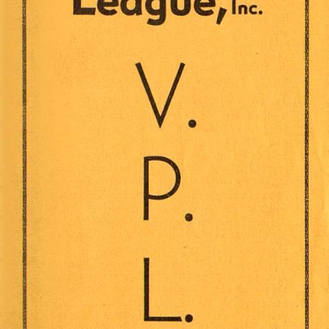 Veterans Political League, Inc. brochure cover, ca. 1943