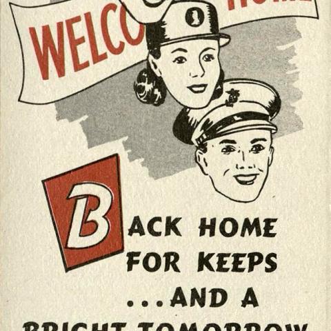 "Welcome Home" brochure cover, 1945