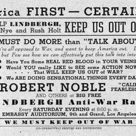 Postcard for America First rally