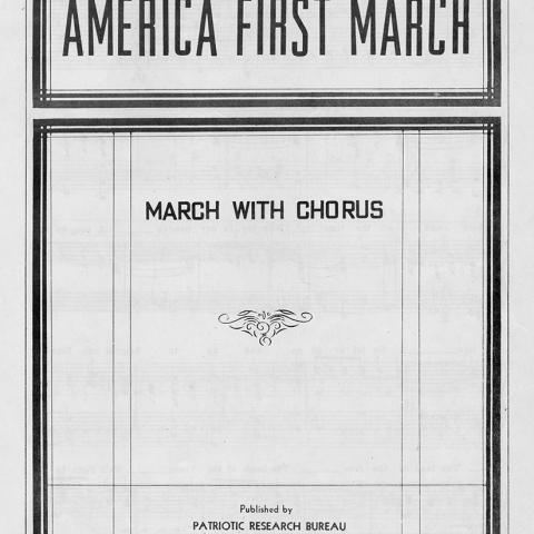 Musical score, America First March by Ellis O. Jones 
