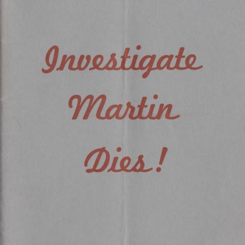 Booklet published by a group critical of Congressman Martin Dies. Jewish Federation Council of Greater Los Angeles, Community Relations Committee Collection, Part 2, 1920-1950