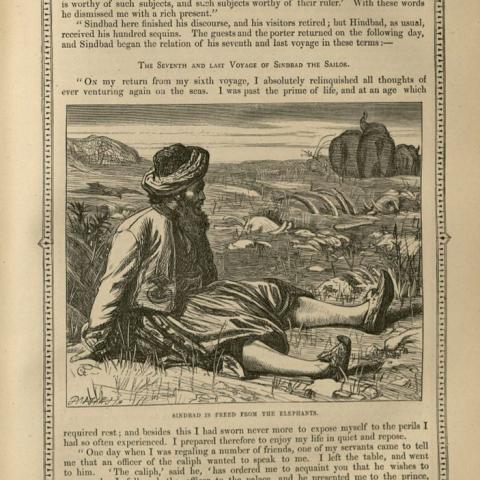 Illustration, Dalziel's illustrated Arabian Nights' Entertainments. PJ7715 .D8 1880z 