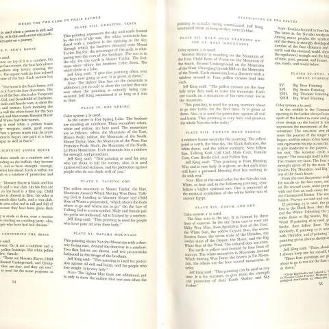 Textual description of the meaning and symbols in the silk screen reproductions of the sand drawing used in the ceremonial