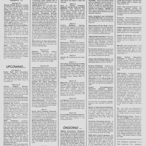 Daily Sundial, February 24, 1998