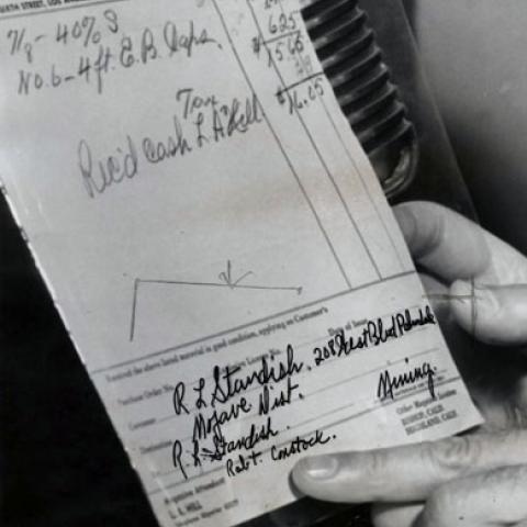 Receipt for the dynamite used to destroy the Overell yacht