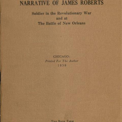 Title page, The Narrative of James Roberts