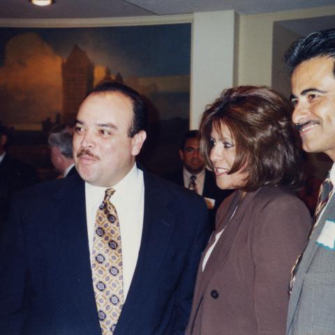 State Assemblymen Cruz Bustamante, Corina Alarcon of CFSFV, and State Senator Richard Alarcon, May 1997