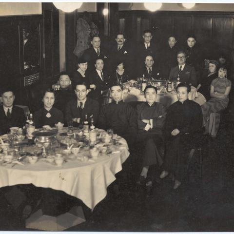 Dinner group photograph, ca. 1930, Roman Edwards Collection