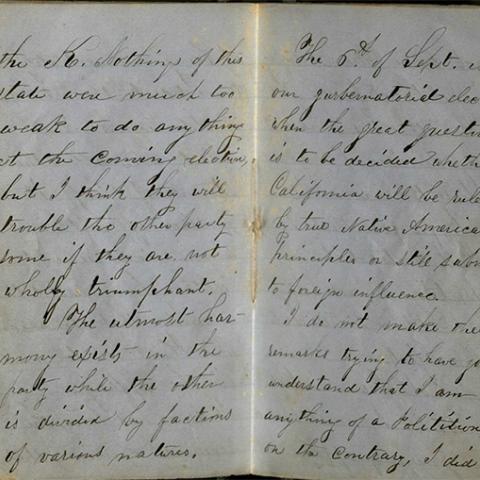 Thomas Lambert, California Gold Rush letter, 1855