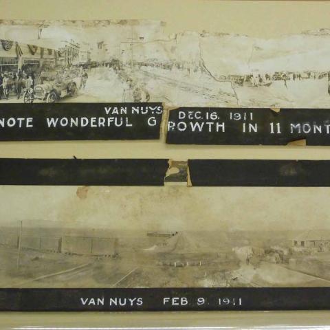 Two views of Virginia Street which is now Sylvan Street, eleven months apart, 1911