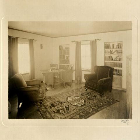 Home office of a Mission revival single family home in the foothills of Los Angeles, ca. 1930