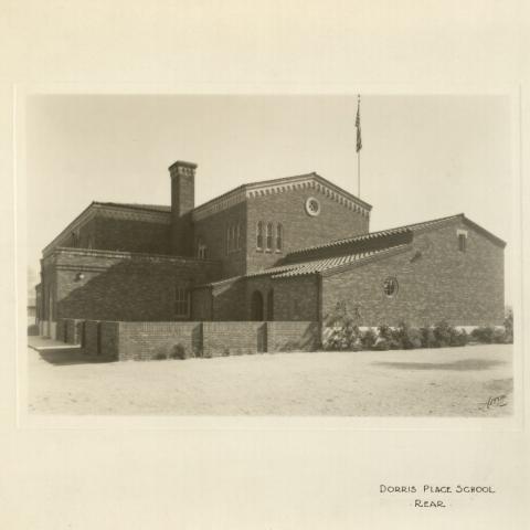 Side play yard Dorris Place Elementary School located in Elysian Valley near Elysian Park, ca. 1926