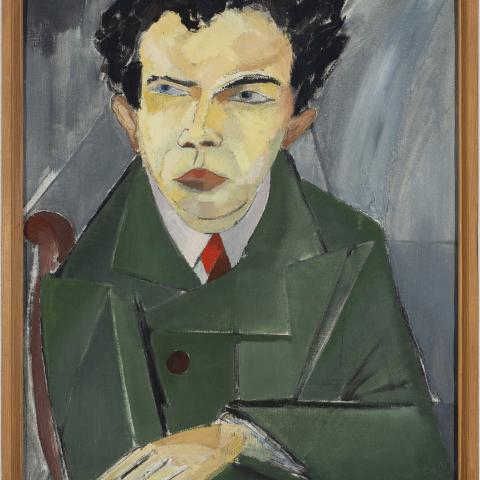 Fritz Faiss, "The Musician," Oil on canvas, 1922