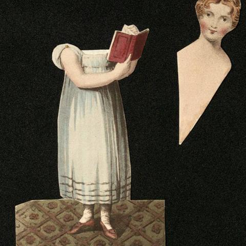 Paper doll 7 with head removed from The History of Little Fanny 