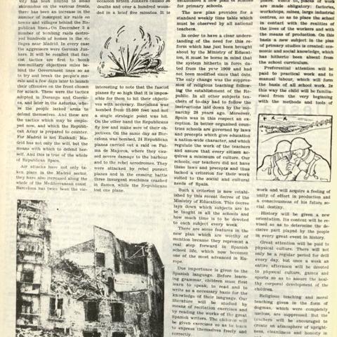 Fascist Planes Continue to Bomb Civilian Population in The Volunteer for Liberty
