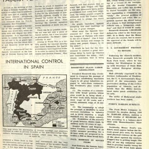 Fascist Plans for World War in The Volunteer for Liberty