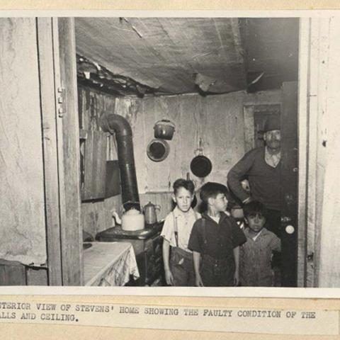 Photograph of father and children