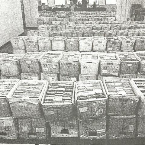 Backlogged immigration cases in the San Jose INS office. New York Times