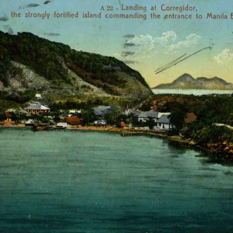 Postcard of landing at Corregidor, May 13, 1915. Fred M. Greguras Papers