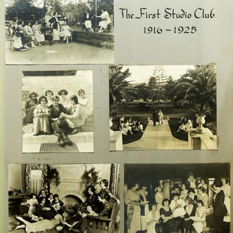 Scrapbook page "First Studio Club 1916-1925"