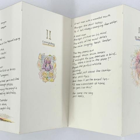 Partial view of IV, Four Poems, unfolded.