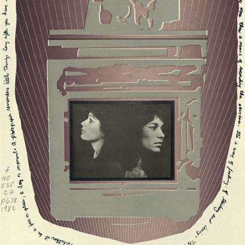Poem on silk screen with photograph by Judy Miranda